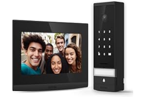 Extel Open 3K – Visiophone Wi-Fi 7’’ avec caméra 3K ultra-HD, digicode + QR-Code, contrôle depuis smartphone, ouverture portail/portillon, vision nocturne, installation 2 fils – Kit visiophone complet