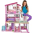 Barbie - Casa dei Sogni per Bambole, con Ascensore per Disabili, 3 Piani, Piscina, Scivolo e 70 Accessori, Giocattolo per Bam