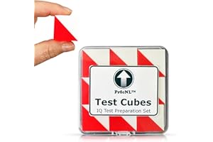 PrfcNL IQ-Testwürfel (rot und weiß) – 9 Kohs-Würfel, Übung für Block Design Test, WAIS IV und WISC V Tests