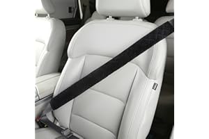 HIGHNESSHWOO Weiche Auto-Sicherheitsgurtbezüge für Erwachsene, Kinder, Frauen und Männer, Sicherheitsgurt-Kissenbezug, Schutzpolster für LKWs, SUV, Schulterpolster für auto-Innenzubehör, 1 Stück, Schwarz, 65cm