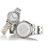 Titan Bandhan Couple Watch Set - Silver and Rose Gold Stainless Steel Two-Tone Strap with White Analog Dial - Quartz Movement with Date - 17752481KM01