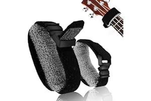 LSUWDE 2pcs Adjustable Guitar String Mute Dampener, Noise Reducer Dampener Universal Guitar,Fretboard Muting Straps,Musical Instrument Accessories