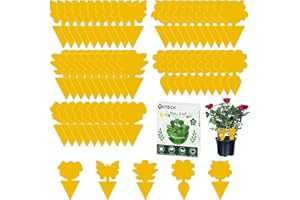 TRIITECH 50 Pièges Anti Moucherons Interieur, Attrape Moucheron Plantes, Pièges à Insectes Jaune Collants pour intérieur et extérieur