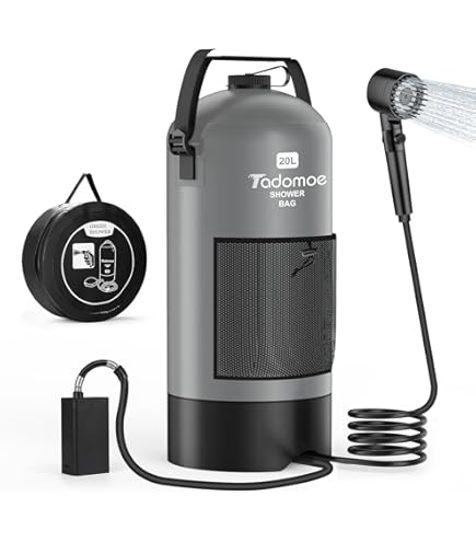 DOUCHE SOLAIRE PORTATIVE De Voyage Camping 40L Eau Chaude Avec Tuyau Et