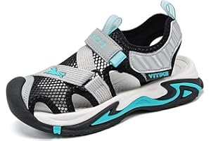 JMFCHI Kinder Sandalen Jungen Geschlossene Sommerschuhe Sports Outdoorsandalen Mädchen Trekkingsandalen Wandern Strand Schuhe
