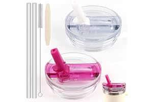 FLETORIN 2 Pcs Tapa de Repuesto para Stanley Cup, Anti Goteo para Stanley Cup, Tapa para Stanley Cup, Flip Straw, Mejora tu Experiencia de Beber Agua, Ligero y Fácil de Transportar