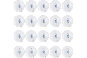 TRIXES 20 Stück durchsichtige Saugnäpfe aus Kunststoff mit Haken für Fensterdekoration, Saugnäpfe für Schränke, perfekt zum Aufhängen von Weihnachtsdekorationen