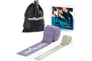Long Gamma Flossing Bands - 2er-Set Latex Kompression Muskel Bänder Krafttraining, Medizinische Tapes für Reha - Verbesserung der Mobilität, und Beschleunigung der Genesung