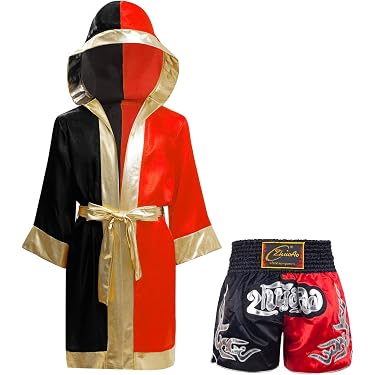 Peignoir De Boxe Homme LXYUNKJ - MMA, Capuche, Nylon Léger - Idéal Pour Combat Et Échauffement