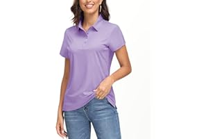 EKLENTSON Women's Polo Shirts Short Sleeve UPF 50+ Quick Dry Lightweight Performance Tops Athletic Golf T Shirts with 4-Button