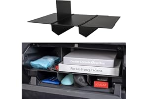 JDMCAR Compatible with Glove Box Organizer Toyota Tacoma Accessories 2022 2021 2020 2019 2018 2017 2016，Insert ABS Black Materials 3rd Gen Tacoma Glove Box Organizer