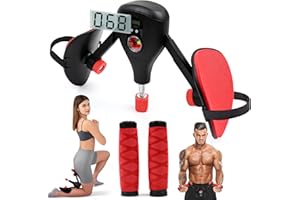 ROTKUSZ Thigh Trainer Pelvic, Hip Trainer Exerciseur 15-35 KG Résistance Réglable, Appareil de Musculation pour Fessier Cuisses, avec Compteur, Sangles Jambes Fixes et Poignée Remplaçable pour Hommes Femmes