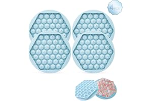 LTZGO 4 Pezzi Ghiaccio Stampo Stampo Cubetti di Ghiaccio con Coperchio, 148 Mini Palline di Ghiaccio, BPA Free,PE Plastica, Riutilizzabile per DIY, Succo,Bevande Ghiacciate,Cocktail,Whisky,Tè e Caffè