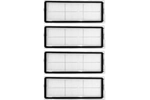 BIBEMOROL Lot de 4 Filtres HEPA de Rechange pour Roborock Qrevo S/Pro/Plus/MaxV/Edge/Curve