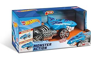 MONDO Motors - Hot Wheels Monster Action Monster Action SHARKRUISER - Coche de fricción para niños - Luces y Sonidos - 51204