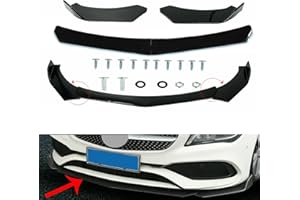 GSRECY - Spoiler splitter universale per paraurti anteriore, colore: nero lucido