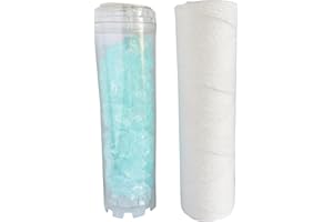 AQUAWATER - 105010 - Kit Performance - Lot de 2 cartouches : 1 filtrante bobinée et 1 pour filtrer les impuretés contenues dans l’eau. Pour bol de taille standard 10"- Durée de la cartouche 12 mois