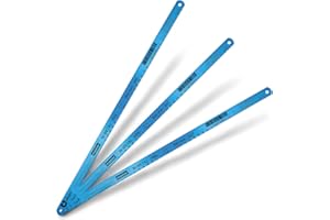 GRAFF Juego de 3 Hojas de Sierra para Metales - Hoja de Sierra Metal HSS 300mm - Hoja Sierra Metal para Sierras Manuales de 24 TPI