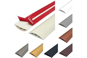 IGTOPS Protezione per Cavi da Pavimento Flessibile e Ritagliabile - Canalina Autoadesiva in PVC - Copertura Protettiva per Cavi