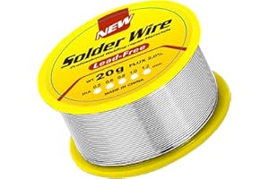 COMFORTY Soudure 0,8 mm, soudure sans plomb avec noyau de colophane, soudure avec flux 20 g, fil de soudure, fil de soudure pour la réparation et le bricolage de composants de soudure électrique électronique