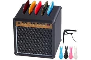 JBLJDWD Guitar Pick Holder, Pick Holder, Guitar Pick Case, Speaker Guitar Pick Box Guitar Pick Storage Container for Guitar Players Lovers Guitar Picks Organizer Simulation Speaker Desktop Ornaments Gift