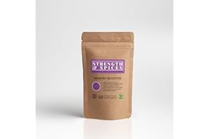 STRENGTH & SPICES100% NATURAL VEGAN FOOD SUPPLEMENTS Strength & Spices Memory Booster and Focus Supplement with Ginkgo Biloba and 22 Super Ingredients, Plant-Based Brain Supplement for Improved Mood, Clarity, and Alertness, 1000mg, 60 Capsules, Refill