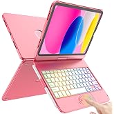 TQQ Keyboard Case for iPad 11th Generation A16 2025 &amp; 10th Generation 2022, with Large Precision Trackpad, 10 Colors Backlit