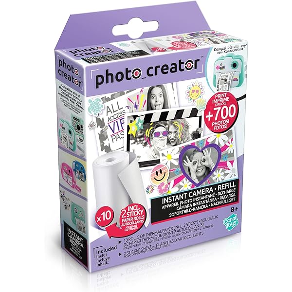 20 Rouleaux De Papier Thermique Pour Appareil Photo Enfant Instantané – 5,7 Cm De Large – Environ 1600 Photos