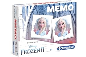 Clementoni - 18051 - Disney - La Reine des Neiges 2 - Jeu de Mémo pour Enfants à partir de 4 Ans et Plus - Jeu tiré du Film d'animation - Travaille la Mémoire