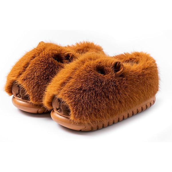 Pantofole Invernali Morbide A Forma Di Capibara, Peluche Caldo Con Suola Antiscivolo, Unisex Taglia 40-41