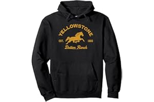 Y YELLOWSTONE Yellowstone Dutton Ranch Est. 1886 Running Horse Logo Pullover Hoodie