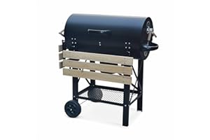 ALICE'S GARDEN sweeek - Barbacoa de carbón, Serge, Negro, 115x75x122 cm