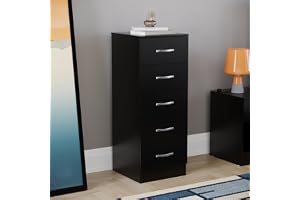 Vida Designs 5 lådor smal kista hög sovrum förvaringsenhet skjutbara lådor sovrumsmöbler