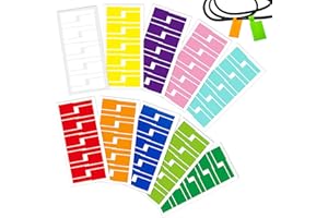 SAIZONE Etykiety na kable, kolorowe etykiety, samoprzylepne etykiety na kabel, format A4, wodoodporne etykiety na kable, typ P, do zadrukowania kolorowe etykiety samoprzylepne (10 kolorów, 100 sztuk)