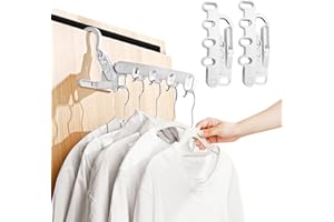 JASTOWN Foldable hanger,Pieghevole Vestiti Rack di asciugatura con 5 fori,Vestiti Airer Indoor,Salvaspazio e Closet Organizer,Pieghevole Portable Travel Hangers per OutdoorViaggi,Hotel,Appartamenti (2pcs)