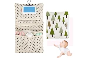 Bibykivn Premium Windeltasche, Windeltasche mit Wickelunterlage für Unterwegs, Windeletui mit Extra Viel Platz, Kompakte Wickeltasche für Unterwegs Mamas Windeln Creme Tücher Baby Organize