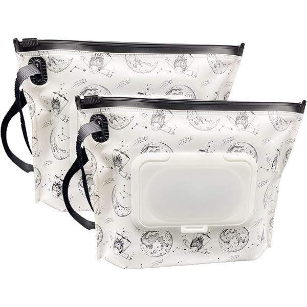 Lot De 2 Sacs De Lingettes Humides Pour Bébés Boîte De