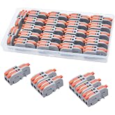 XALXMAW 22pcs Electrical Connectors, 1 Input and 2 Output, Compact Splice Connectors, Can Combine Terminals Freely, Suitable