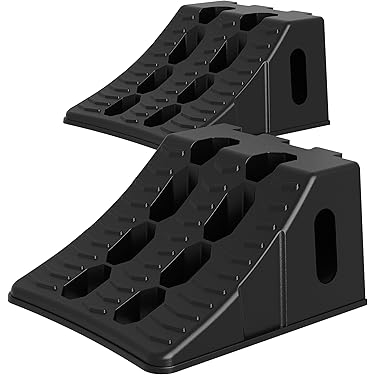 Wiltec 2 wielkeggen 220x125x100 mm set van 2 keggen 2t kunststof voor aanhanger, camper, caravan