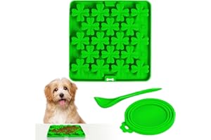 CUIBILYER Cuiblyer Almohadillas de lamer para Gatos y Perros, alimentadores lentos con ventosas para aliviar el aburrimiento y la ansiedad, Muy adecuados para bañarse, Belleza y uñas Recortadas (Verde)