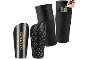 Zorplex Parastinchi Calcio con Copricalze, Partita di Calcio Protezione Gambe, Ergonomici, Parastinchi Bambini, Giovani e Adulti, Ideale per Calcio e Altri Sport