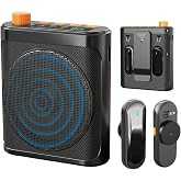 Voice Amplifier with Wireless Microphone, Portable Bluetooth 5.4 Voice Amplifier with Headphone Microphone, 2000mAh Rechargea
