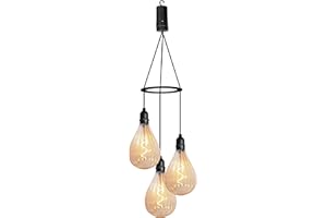 Luxform Lighting Galaxy Battery Outdoor Garden Hanging 3 Bulb Pendant LED Light with 24hr Timer for Pergolas, Gazebos, Parasols & Tents