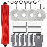 Roborock Qrevo Pro/Qrevo S/Qrevo MaxV i&ccedil;in 23 adet aksesuar, 1 ana fır&ccedil;a, 6 toz torbası, 4 silme bezi, 4 filtre, 6 yan fır&ccedil;a,