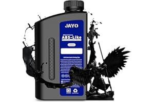 JAYO ABS-Like 3D Drucker Resin 1000g Schwarz, UV-Härtendes Harz 405nm 3D Druck Flüssigkeits Rapid Photopolymer Resin für 2K 4K 6K 8K LCD SLA Resin 3D Drucker, Nicht Spröde, Schlagfestigkeit