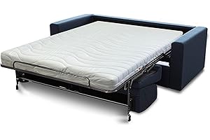 Kiby® Materasso per Divano Letto 140x190 alto 12cm, (Certificato OEKO-TEX® e CERTIPUR™), Tessuto 3D Termoregolabile, Sfoderabile e lavabile