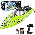 VOLANTEXRC Brushless Remote Control Boat, 30+ MPH 17.7" High Speed RC Boats for Pools and Lakes，2.4GHz Racing Boat with Rechargeable Battery Low Battery Alarm for Adult(Green)