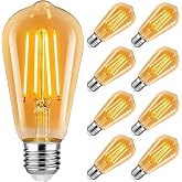Dahanky 8Stück Edison Vintage Glühbirne, E27 4W LED Glühbirne Vintage Antike Glühbirne, LED Lampe Warmweiß 2700K 470LM Licht