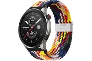 Niboow Pasek do Amazfit Bip 5/GTR 4/GTR 3 PRO/GTR 3/GTR 2 eSIM/GTR 2e/GTR 47mm, 22 mm pleciony sportowy nylonowy pasek do Amazfit Cheetah/Cheetah PRO/Stratos 3/Stratos 2s/Stratos - kolorowy