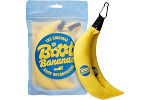 Boot Bananas Original Shoe Deodorisers – Banana-Shaped Fresheners to Fight Footwear Funk – Eco-Friendly, Reusable Odour Fighters for Trainers, Boots & Smelly Kit – Combat Stink & Stay Fresh 6-12 mo